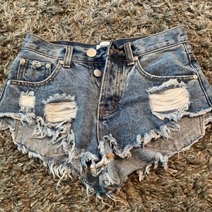 Super down jean shorts